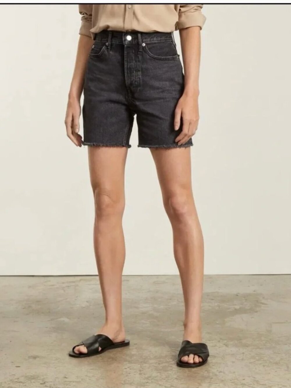 The Way High Jean Short in Hartford Cloud by Everlane, Size 31